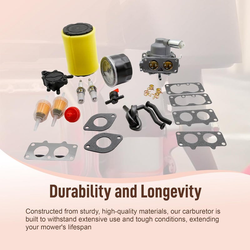 ECOMARK Carburetor Carb Tractor Mower Fit for Husqvarna YTH24V48 YTA22V46 YTH22V46 YTA24V48 YTH24V54 Z246 Z254 YTH23V48 YTH2348 46" 48" Mower Engine - Image 4